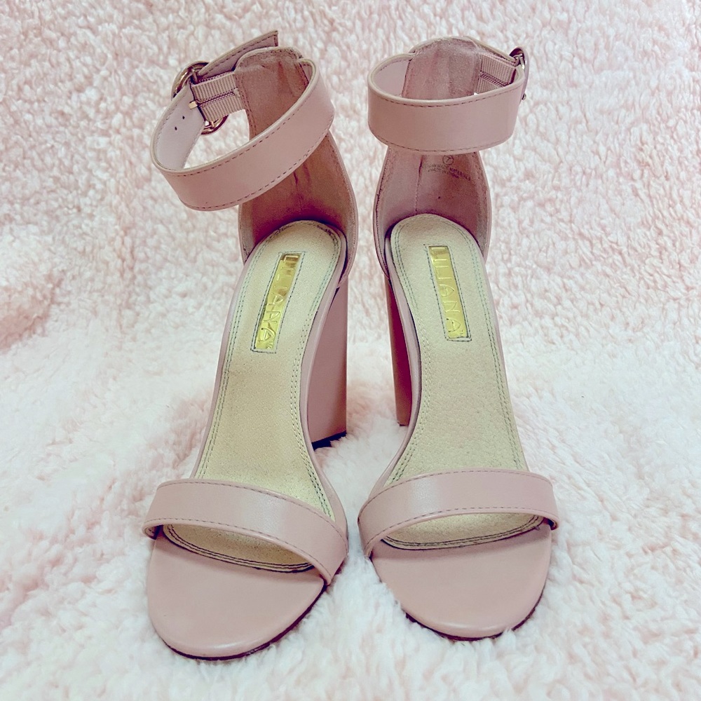 Pink/Nude Chunky Heel